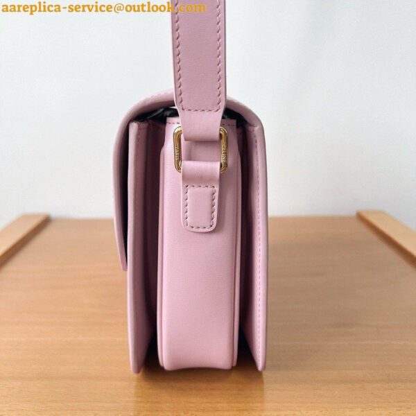 Replica Celine Triomphe Teen Bag In Pink Leather 5