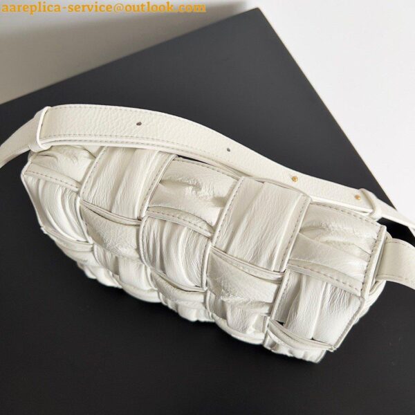 Replica Bottega Veneta Cassette Bag In White Foulard Intreccio Calfskin 5