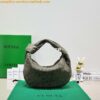 Replica Bottega Veneta BV 690225 Teen Jodie intrecciato suede shoulder bag Brown