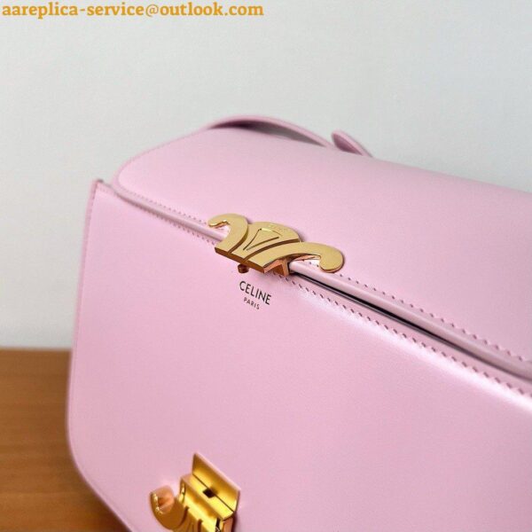 Replica Celine Triomphe Teen Bag In Pink Leather 9