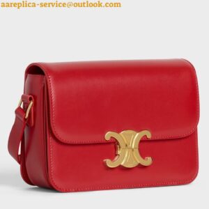 Replica Celine Triomphe Teen Bag In Red Leather 2