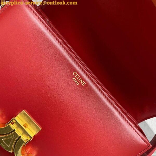 Replica Celine Triomphe Teen Bag In Red Leather 9