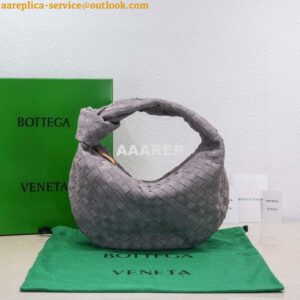 Replica Bottega Veneta BV 690225 Teen Jodie intrecciato suede shoulder bag Drak Purple 2