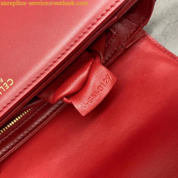 Replica Celine Triomphe Teen Bag In Red Leather 11