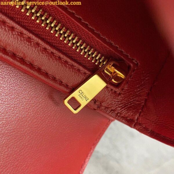 Replica Celine Triomphe Teen Bag In Red Leather 12