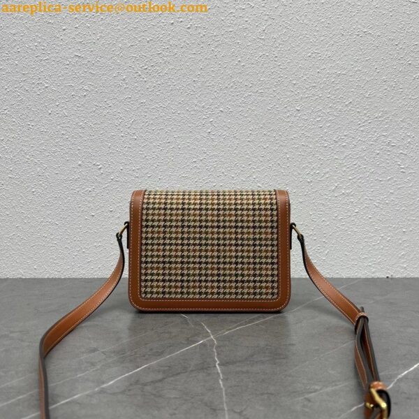 Replica Celine Triomphe Teen Bag In Tweed and Calfskin 7