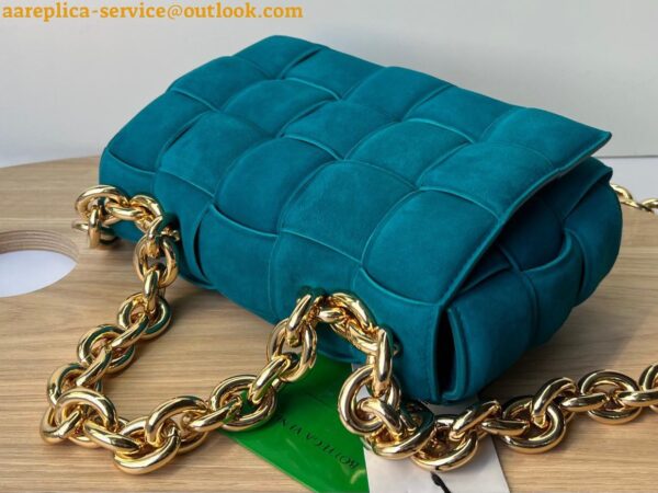 Replica Bottega Veneta Chain Cassette Bag In Blaster Intrecciato Suede Calfskin 13