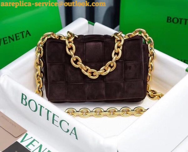 Replica Bottega Veneta Chain Cassette Bag In Fondant Intrecciato Suede Calfskin 3