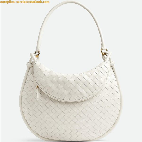 Replica Bottega Veneta Gemelli Large Bag in White Intrecciato Lambskin 3