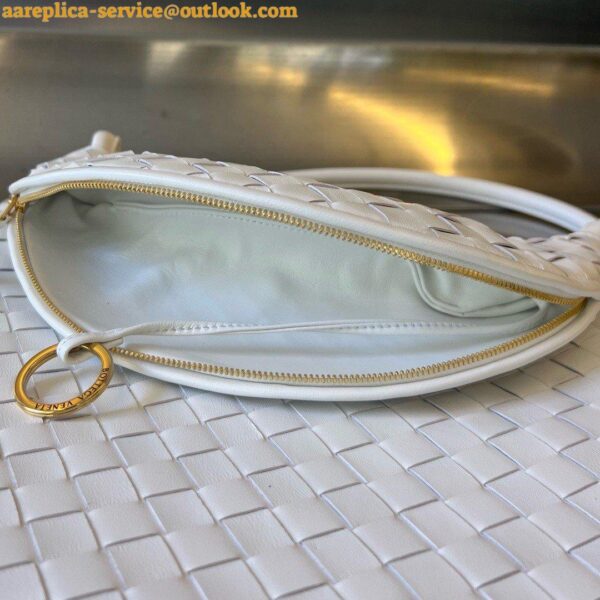 Replica Bottega Veneta Gemelli Large Bag in White Intrecciato Lambskin 5