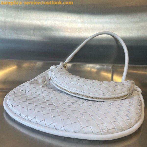 Replica Bottega Veneta Gemelli Large Bag in White Intrecciato Lambskin 6