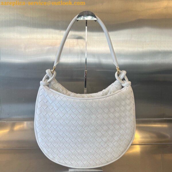 Replica Bottega Veneta Gemelli Large Bag in White Intrecciato Lambskin 8