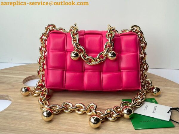 Replica Bottega Veneta Chain Cassette Bag In Lollipop Intrecciato Lambskin 8