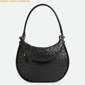 Replica Bottega Veneta Gemelli Medium Bag in Black Intrecciato Lambskin 2