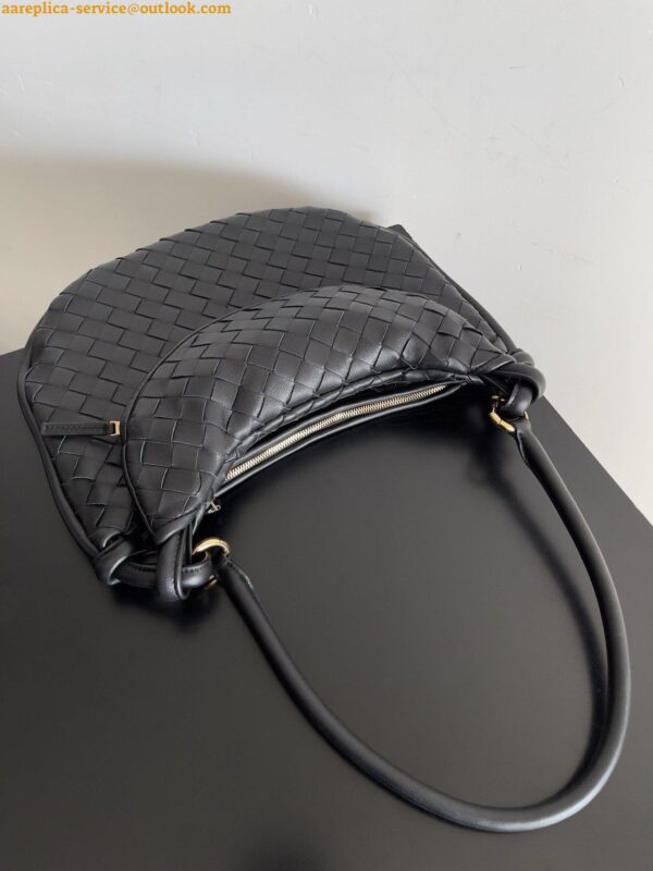 Replica Bottega Veneta Gemelli Medium Bag in Black Intrecciato Lambskin 5