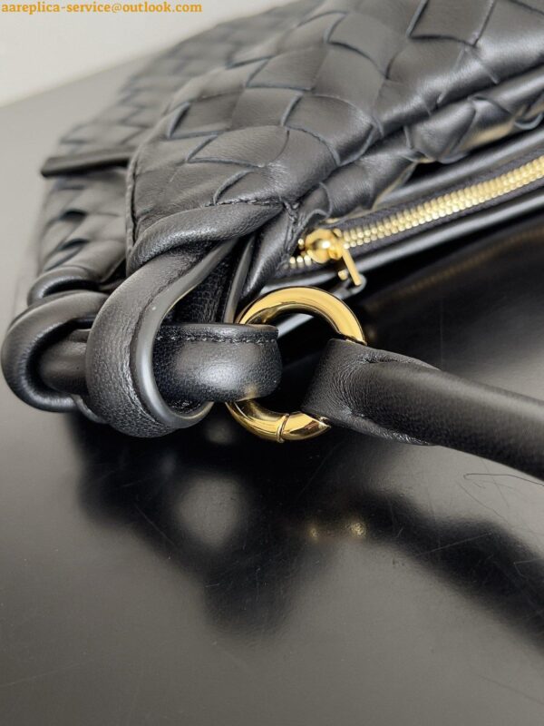 Replica Bottega Veneta Gemelli Medium Bag in Black Intrecciato Lambskin 9