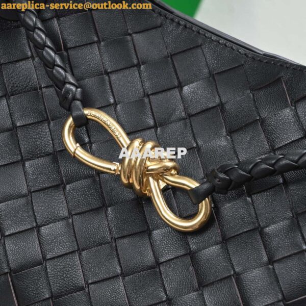 Replica Bottega Veneta BV 743568 Small Andiamo Black 7