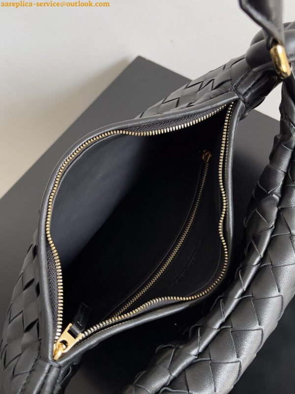 Replica Bottega Veneta Gemelli Medium Bag in Black Intrecciato Lambskin 12