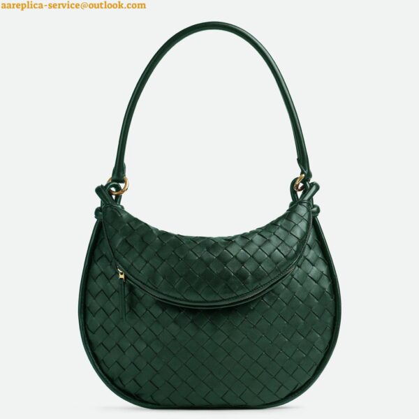 Replica Bottega Veneta Gemelli Medium Bag in Emerald Green Intrecciato Lambskin 4