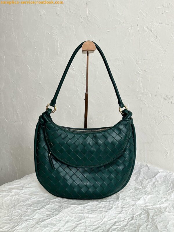 Replica Bottega Veneta Gemelli Medium Bag in Emerald Green Intrecciato Lambskin 7