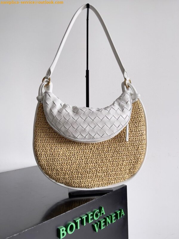 Replica Bottega Veneta Gemelli Medium Bag in Natural Raffia 3