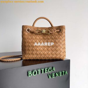 Replica Bottega Veneta BV 743568 Small Andiamo Ligth Brown