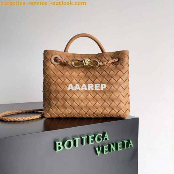 Replica Bottega Veneta BV 743568 Small Andiamo Ligth Brown 3