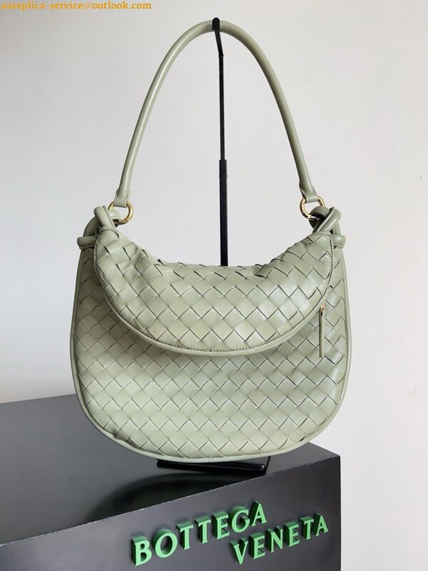 Replica Bottega Veneta Gemelli Medium Bag in Travertine Intrecciato Lambskin 9