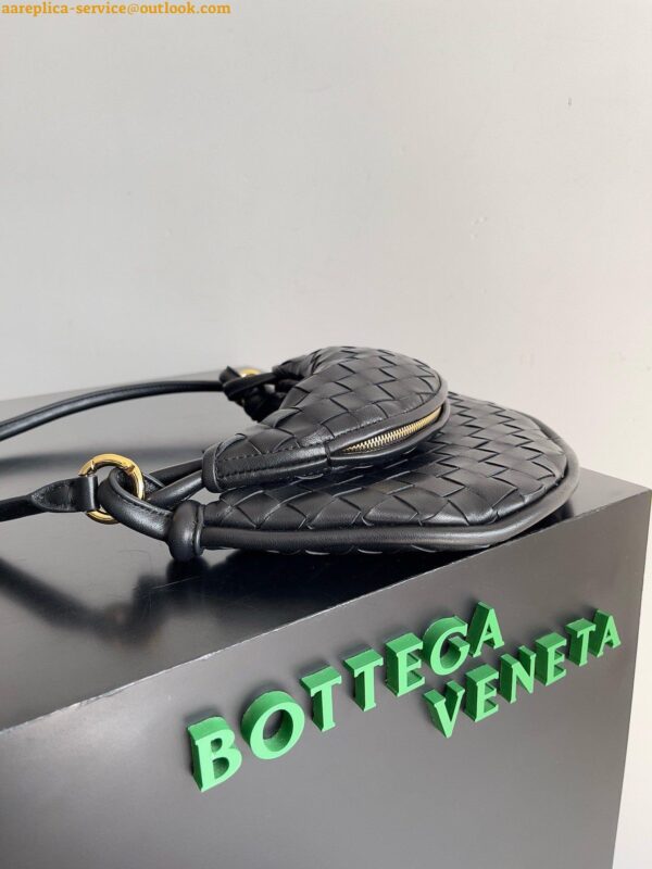 Replica Bottega Veneta Gemelli Small Bag in Black Intrecciato Lambskin 7