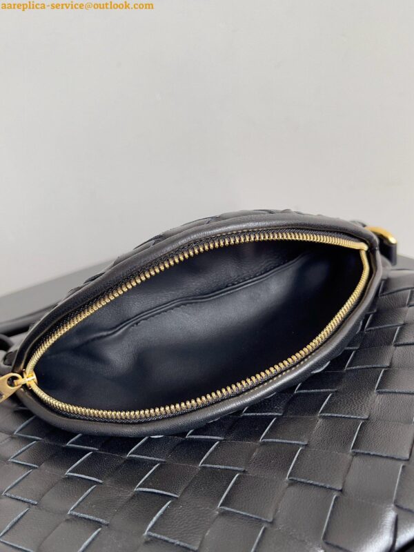 Replica Bottega Veneta Gemelli Small Bag in Black Intrecciato Lambskin 8