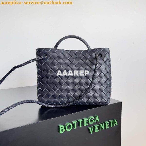 Replica Bottega Veneta BV 743568 Small Andiamo Navy Blue 4