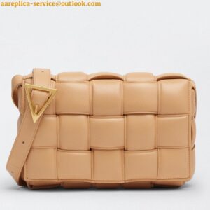 Replica Bottega Veneta Padded Cassette Bag In Almond Intrecciato Lambskin