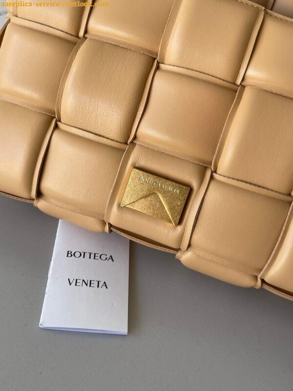 Replica Bottega Veneta Padded Cassette Bag In Almond Intrecciato Lambskin 4