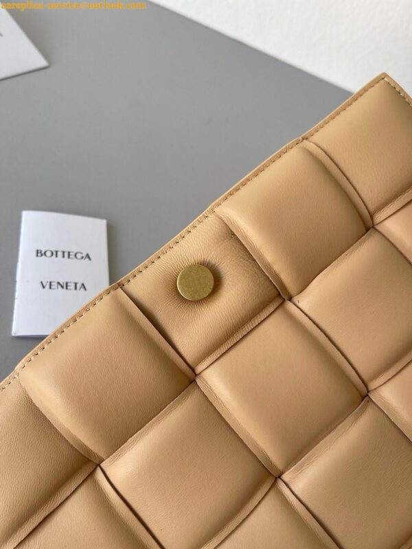 Replica Bottega Veneta Padded Cassette Bag In Almond Intrecciato Lambskin 11