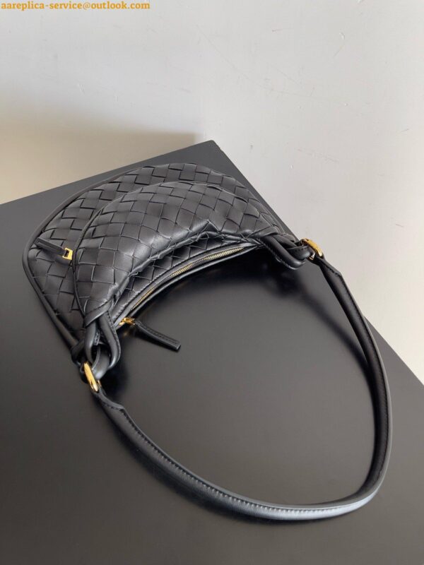 Replica Bottega Veneta Gemelli Small Bag in Black Intrecciato Lambskin 19