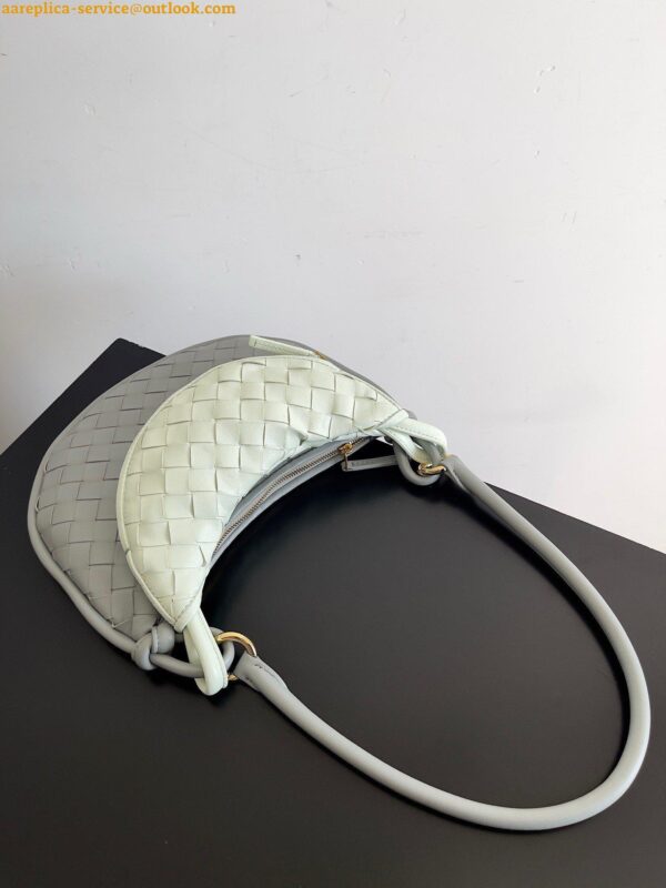 Replica Bottega Veneta Gemelli Small Bag in Grey/Glacier Intrecciato Lambskin 5