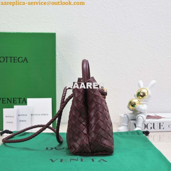 Replica Bottega Veneta BV 743568 Small Andiamo Wine Red 5