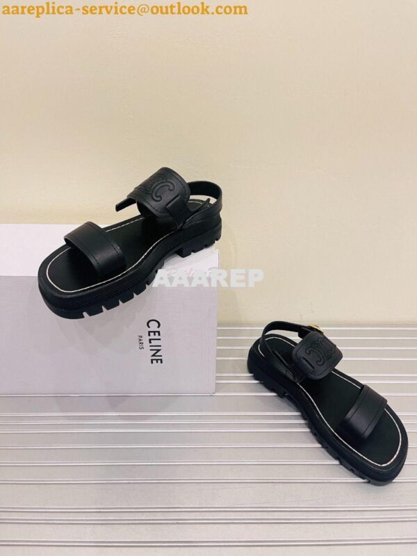 Replica Celine Clea Triomphe Sandal In Calfskin 35387227 6