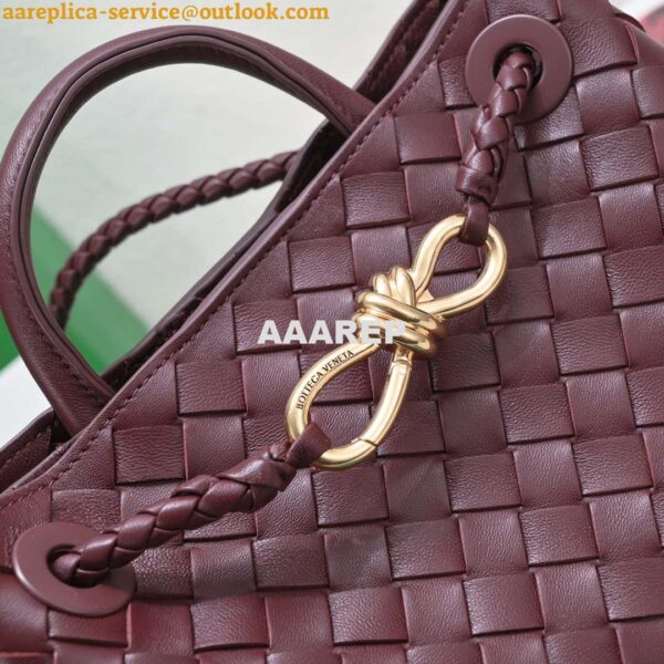 Replica Bottega Veneta BV 743568 Small Andiamo Wine Red 7