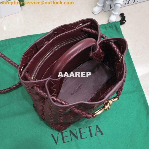 Replica Bottega Veneta BV 743568 Small Andiamo Wine Red 8