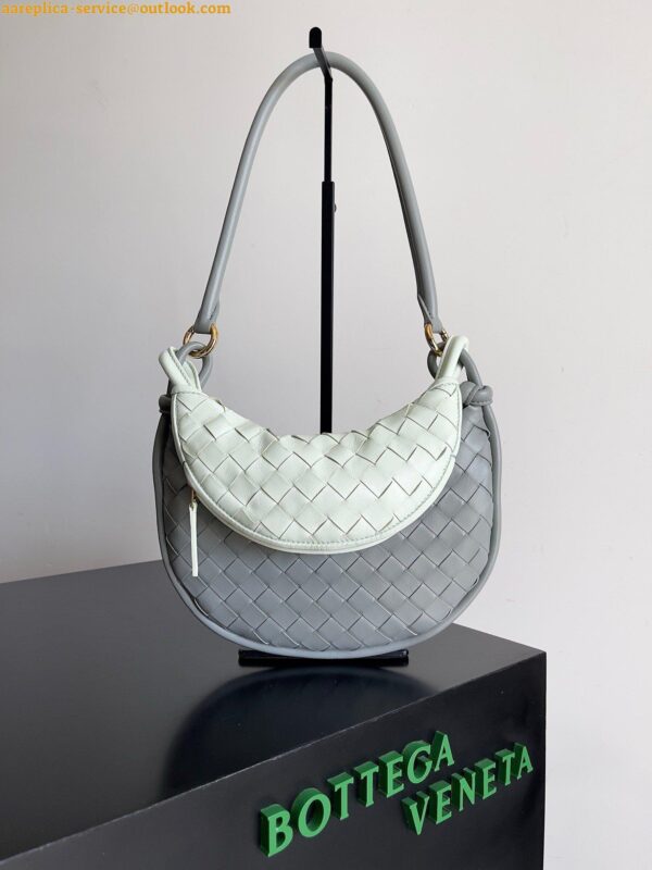 Replica Bottega Veneta Gemelli Small Bag in Grey/Glacier Intrecciato Lambskin 11