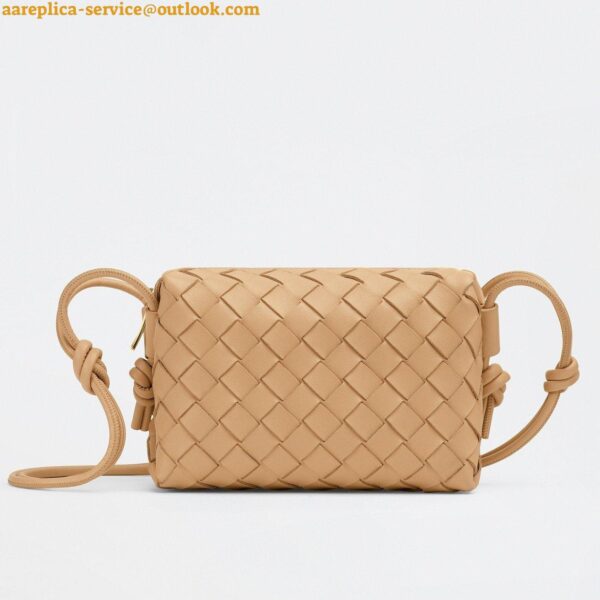 Replica Bottega Veneta Loop Mini Bag In Almond Intrecciato Lambskin 3