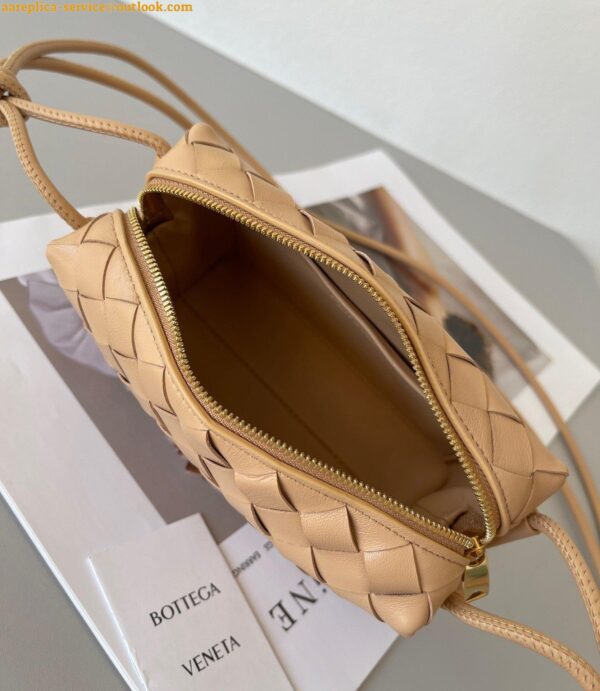 Replica Bottega Veneta Loop Mini Bag In Almond Intrecciato Lambskin 10