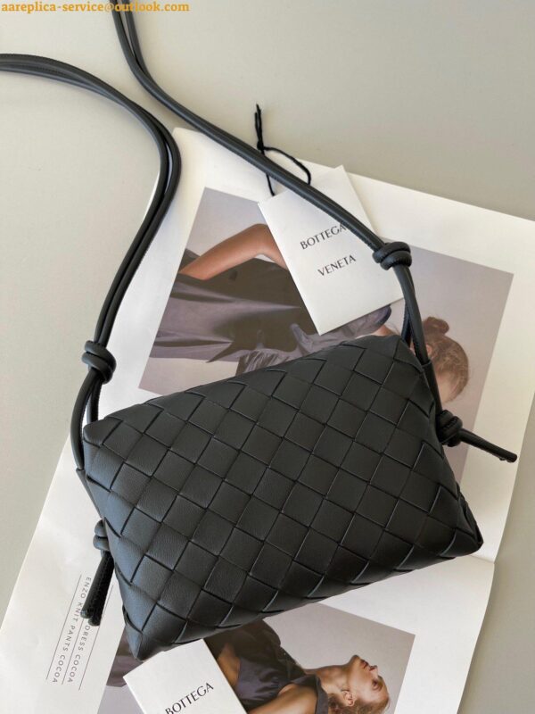 Replica Bottega Veneta Loop Mini Bag In Black Intrecciato Lambskin 7