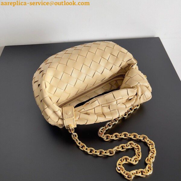 Replica Bottega Veneta Mini Jodie Chain Bag In Porridge Intrecciato Lambskin 7