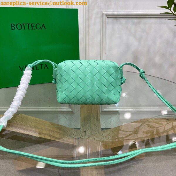 Replica Bottega Veneta Loop Mini Bag In Fountain Intrecciato Lambskin 9