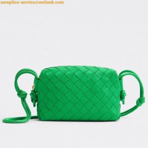 Replica Bottega Veneta Loop Mini Bag In Green Intrecciato Lambskin 2