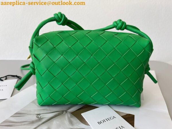 Replica Bottega Veneta Loop Mini Bag In Green Intrecciato Lambskin 5