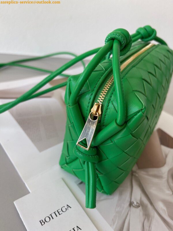 Replica Bottega Veneta Loop Mini Bag In Green Intrecciato Lambskin 7