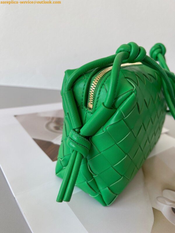 Replica Bottega Veneta Loop Mini Bag In Green Intrecciato Lambskin 11